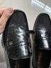 金利來(lái)（Goldlion）男鞋2025春季新款男士豆豆鞋圓頭套腳商務(wù)休閑皮鞋軟皮軟底樂(lè )福鞋 黑色 40 曬單實(shí)拍圖