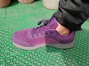 舒悅吉祥老人鞋春秋款輕便舒適防滑中老年人運動(dòng)鞋網(wǎng)面男鞋女鞋軟底健步鞋 紫色女款 38 曬單實(shí)拍圖