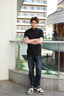 勁霸男裝2025春夏新款時(shí)尚棉感彈力休閑牛仔褲NQRN1525 深蘭 36 曬單實(shí)拍圖