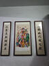 福祿壽三星高照大氣中堂畫(huà)客廳掛畫(huà)農村堂屋財神國畫(huà)新中式裝飾畫(huà) 福祿壽B款 100*50cm+兩邊100*25cm晶瓷畫(huà) 默認圖片色實(shí)木框 曬單實(shí)拍圖