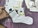 NEW BALANCE NB 男款女款休閑透氣百搭白色高筒組合裝logo襪LASM2904 白色2雙 L(男款26-28cm) 曬單實(shí)拍圖