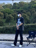 至濤美式cleanfit牛仔褲男夏季排扣設(shè)計感水洗微喇褲高街顯瘦百搭長褲 E12黑色 M 曬單實拍圖