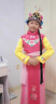 勤度六一兒童俏花旦服裝京劇戲服舞蹈演出服小紅娘小花旦水梨園女童戲 9臉譜白色子 衣服+裙子+帽子+絹 150cm 體重47KG 曬單實拍圖