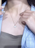 Grace Girl18K金四葉草項鏈女士玫瑰金彩金鎖骨鏈輕奢紀念日禮物送 18K金四葉草項鏈 曬單實拍圖