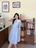 Teenie Weenie小熊女裝白色連衣裙2025夏季新款俏皮甜美少女感花邊裙子 淺藍(lán)色 S 曬單實(shí)拍圖