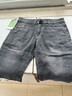 涼感五分牛仔短褲男夏季薄款潮牌彈力寬松直筒5分褲2025新款中褲 灰色-億牛-6023 30 【2尺3】 曬單實(shí)拍圖