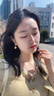 中國黃金（CHINA GOLD）牡丹花黃金耳環(huán)女足金牡丹耳墜耳飾七夕情人節(jié)生日禮物送老婆媽媽 刻字/賀卡*牡丹花耳墜（一對約1g)贈925銀耳鉤 【耳環(huán)+項鏈兩用】 曬單實拍圖
