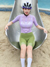 捷酷2025春夏新款ELITE ICEFLOW女士涼感因子雙箭頭墊襠多色騎行短褲 鬣蜥綠（背帶款） M 曬單實(shí)拍圖