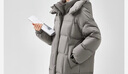 雪中飛羽絨服中長款女士2024新款休閑時尚過膝加厚保暖直筒高級冬季外套 巖石灰 L (165) (135-155斤）卡碼拍小 曬單實拍圖