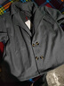 皮爾卡丹毛呢短外套女春秋冬季2025新款加絨加厚小個(gè)子洋氣呢子大衣潮 灰色 春秋款 L (125-145斤) 曬單實(shí)拍圖