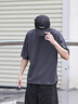 倉石一樹 KAZUKI KURAISHI倉石一樹潮牌冰絲短袖t恤男士夏季2025新款寬松百搭涼感純色半袖 灰色 XL 曬單實拍圖
