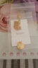 老廟黃金吊墜足金一貝子貝殼掛墜女款項鏈送女友老婆七夕情人節(jié)禮物 一輩子約1.2g+鏈子+禮盒 曬單實拍圖