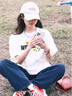 衣品元白色純棉重磅短袖t恤女夏季寬松小個(gè)子美式復古設計感半袖上衣服 白色 L 白色（100-120斤） 曬單實(shí)拍圖