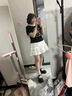 凡小如白色半身裙女夏季新款蛋糕裙高腰甜美a字蓬蓬裙小個子顯瘦短裙 白色 L 【建議110-125斤】 曬單實拍圖