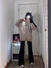 7家優(yōu)品 黑色微喇牛仔褲男士夏秋季款美式高街彎刀寬松直筒修身長(cháng)褲子男 DF-701黑色 XL 曬單實(shí)拍圖