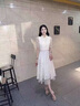 艾柔丹夏季新款改良旗袍連衣裙女裝新中式國(guó)風(fēng)小清新高端氣質(zhì)女士裙子 上衣+吊帶連衣裙 S 曬單實(shí)拍圖