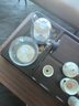 加厚實(shí)木茶盤(pán)全自動(dòng)一體高檔茶具套裝茶臺燒水壺底部上水家用新款 20順風(fēng)順水(加厚)黃汝窯黑玻璃 曬單實(shí)拍圖