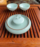 兮元記天青汝窯開片可養(yǎng)蓋置蓋托隔熱墊壺承杯墊高端茶托茶具配件 天青汝窯珠圓蓋置 曬單實(shí)拍圖