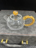 Luxury Flowers中式整套功夫茶具套裝送禮耐熱玻璃西施壺辦公室輕奢高檔喝茶杯 水晶金箔西施壺12件套【皮箱】 無(wú)規格 曬單實(shí)拍圖