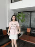 LAGOGO蝴蝶印花甜美舒適顯白T恤女拉谷谷2025年春夏新款寬松短袖 粉紅色 L 曬單實(shí)拍圖