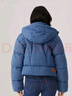 Levi's【商場(chǎng)同款】李維斯女士合身可拆卸連帽羽絨服001CB 中藍(lán)色 M 曬單實(shí)拍圖