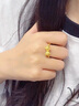 中國(guó)黃金（CHINA GOLD）黃金戒指女足金蝴蝶結(jié)戒指素圈指環(huán)七夕情人節(jié)禮物送女友老婆 女士9號(hào) 金重約1.5g 曬單實(shí)拍圖