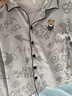 南極人男士睡衣男100%純棉翻領(lǐng)開(kāi)衫長(cháng)袖長(cháng)褲全棉大碼家居服套裝25年新款 灰色【100%純棉 云感親膚】 XL 【適合130-160斤】 曬單實(shí)拍圖