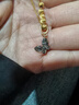 佐卡伊七夕禮物 K金吊墜 黃18K金碎碎冰蝴蝶項鏈百搭生日禮物 D11398 曬單實拍圖