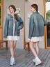 森馬（Semir）牛仔外套女中長款寬松廓形顯瘦甜酷風個性上衣休閑寬松夾克可疊穿 牛仔淺黃泥染80331 M 160/84A 曬單實拍圖