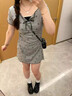 圣保美灰色蝴蝶結(jié)假兩件連衣裙女夏季2025新款小個(gè)子溫柔風(fēng)少女碎花短裙 灰色短款 M 碼 曬單實(shí)拍圖