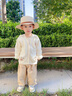 幼歌（YOUGE）嬰幼兒秋季新款軟萌小熊毛衣開衫溫暖防風柔軟舒適外套 杏仁白 90 cm 曬單實拍圖