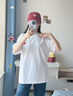 BORNCHAMPS/天生冠軍  夏季純棉寬松T恤男女同款休閑運(yùn)動(dòng)打底衫情侶短袖上衣 白色 L 曬單實(shí)拍圖