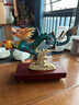 琉晴全銅龍擺件招財生肖龍吉祥物玄關(guān)博古架辦公室桌面裝飾品開(kāi)業(yè)禮物 大號飛龍戲珠彩繪藍 曬單實(shí)拍圖