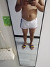 SEOBEAN男士運(yùn)動(dòng)健身短褲潮款輕薄透氣速干三分褲馬拉松慢跑褲深蹲訓(xùn)練褲 白色 2XL 曬單實(shí)拍圖