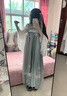 艾諾黛（AI NUO DAI）漢服女國(guó)風(fēng)大賞新中式上衣套裝2025年新款【惜春】古風(fēng)唐制 花瓣袖上衣+裙子 綠色 均碼 80-135斤 曬單實(shí)拍圖
