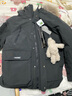 LALABOBO90鴨絨毛領(lǐng)工裝羽絨服冬季新款保暖連帽加厚外套LBDD-WSYR17 黑色 M 曬單實(shí)拍圖
