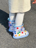 babycrayon彩虹豆兒童雨鞋女童水鞋中筒防滑上學(xué)專(zhuān)用小童男女款雨靴 小鈣藍(lán) 14 cm內(nèi)長(zhǎng)【140】適合腳長(zhǎng)13cm 曬單實(shí)拍圖