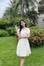 紅蜻蜓碎花連衣裙2025新款茶歇子女士夏季時(shí)尚氣質(zhì)小清新短裙 花色 L 曬單實(shí)拍圖