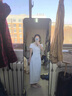 多菲尼森 新中式米白色連衣裙女2025夏季新款超好看顯瘦收腰改良旗袍 中國風(fēng)連衣裙淺杏色 M 【40-50KG】 曬單實(shí)拍圖