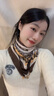 啄木鳥(niǎo)（TUCANO）護頸三角磁吸扣小圍巾女2025新款秋冬感方巾棉麻護領(lǐng)絲巾圍脖領(lǐng)巾 磁扣棉麻-羽意絲絨 【升級面料更 曬單實(shí)拍圖