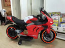 孩兒乖?xún)和妱?dòng)車(chē)摩托車(chē)大號寶寶玩具車(chē)可坐大人雙人3-17歲男女三輪摩托 4-13歲升價(jià)加大版+手轉加速藍+閃光輪 曬單實(shí)拍圖
