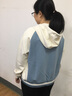 鴻星爾克ERKE春秋季新款女子休閑運動(dòng)衛衣百搭顯瘦顯白開(kāi)衫連帽衛衣女外套 霧化藍 L 曬單實(shí)拍圖