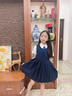 衣諾坊女童連衣裙套裝幼兒園班服校服兒童小學生六一合唱主持人演出服 曬單實拍圖