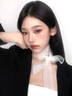 時髦韓系2025春季新款法式歐根紗長條飄帶小絲巾純色圍脖裝飾女 【主圖款】米色 曬單實拍圖