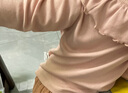 OAK FAMILY春季娃娃領(lǐng)女寶寶打底衫2025新品小女孩長(cháng)袖荷葉領(lǐng)上衣女童衣服 漿果粉 90 cm 曬單實(shí)拍圖