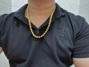 筱惠金包銀男女款光珠亮面轉(zhuǎn)運(yùn)珠圓珠鏈子節(jié)日禮物時(shí)尚霸氣黃金色項(xiàng)鏈 金2.4克-總重約80克-8毫米圓珠項(xiàng)鏈 曬單實(shí)拍圖