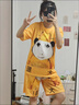龍圖皇帝衣服睡衣套裝大碼短褲t恤情侶搞怪搞笑cos服大膽龍圖皇上 大膽龍袍表情包印花兩件套 男女 2XL 【建議140-160斤】 曬單實(shí)拍圖