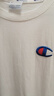 冠軍吉祥潮牌t恤刺繡棉短袖小標親子裝情侶裝ins休閑出游寬松T C標白色 M 95-110斤 曬單實拍圖
