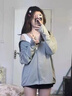 FSHE冰絲2025透氣百搭輕薄外套戶外遮陽寬松開衫防曬衣女 灰藍(lán) L 曬單實(shí)拍圖