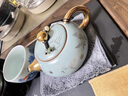 千絲家 嚴(yán)選扁西施壺汝窯仙鶴陳培明大師單個(gè)泡茶茶壺陶瓷仿古 汝窯-仙鶴西施壺 曬單實(shí)拍圖